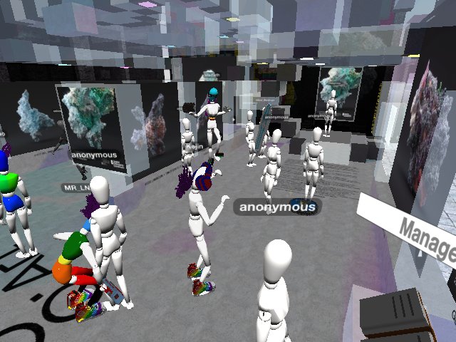 getting crowded at the opening of Reeps100 VoiceGem exhibit at the DFC ! :)
