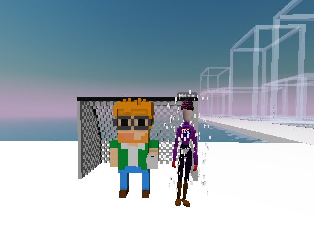 Mel playin hockey with mr. bnolan! -baph <3