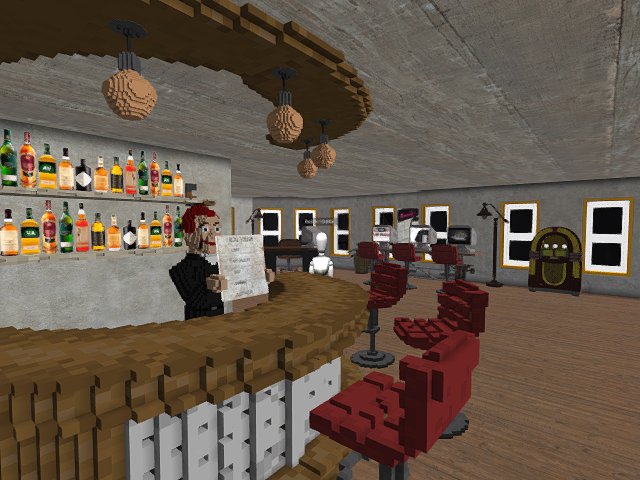 The Real Vision office, complete with well-stocked bar and pool table, of course.