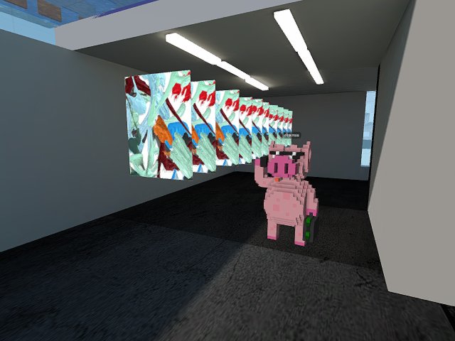 drkness in the shadows hanging 'Cryptographics _ the beginning of Generative Art' exhibition