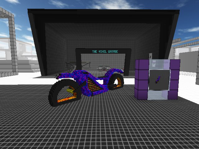 New Hovercycle - next to the voxel garage