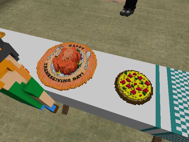 Turkey and pizza, wine and cigarette