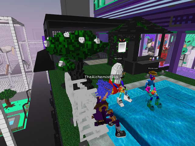 Hanging out at the pool