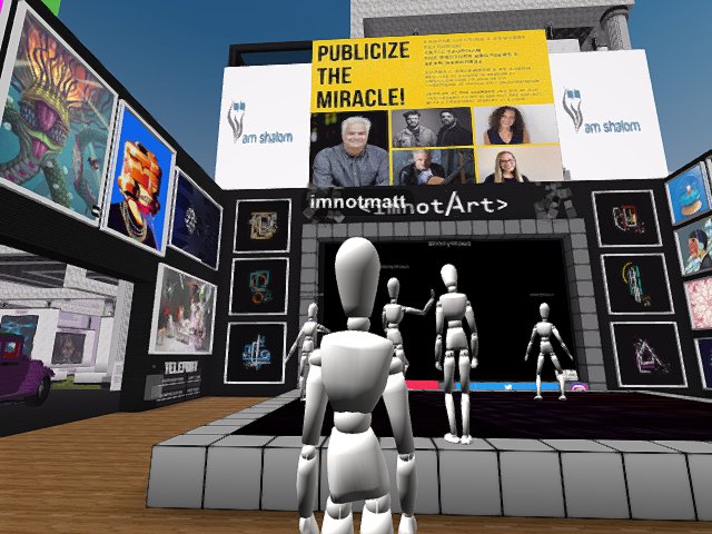 Last night of Hannukah party!  Live streamed from Am Shalom into the Metaverse