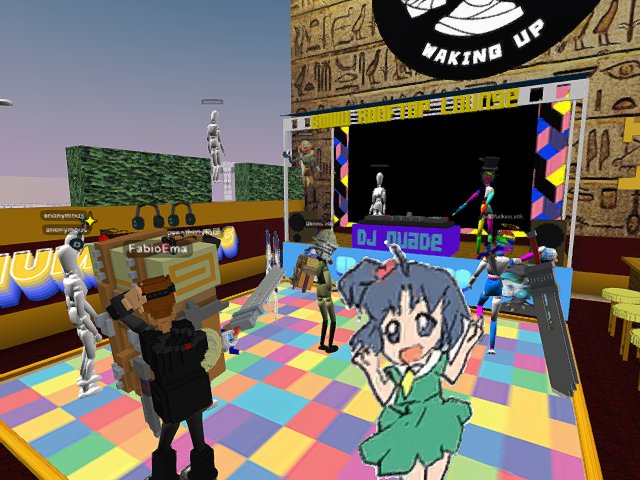 DJ Quade live in mummy land!  Come chill, dance, or try on items!