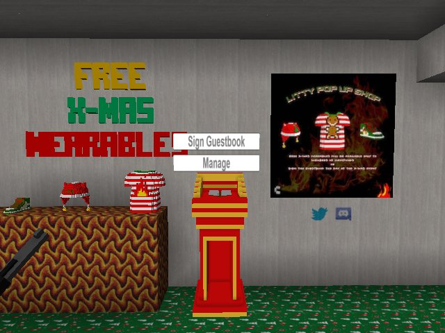 Join the WavyPunks Discord or Sign the Guestbook here at the shop to claim a FREE X_MAS WEARABLE on US !!!