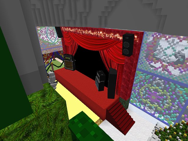 Watch the show at the second floor in the xmas treehouse!