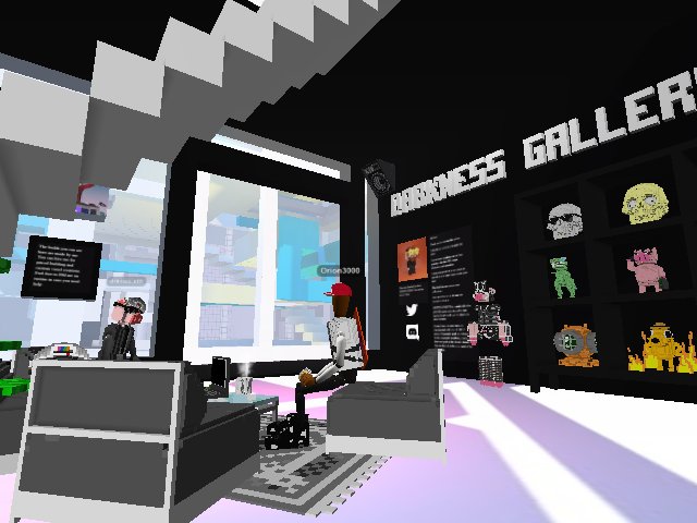 Coding while chilling in the Darkness Gallery!