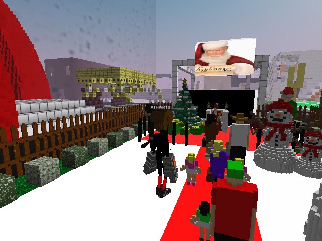 Wating to sit on Santa's lap haha