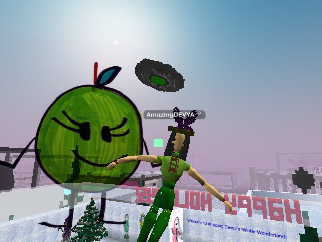 partying with @amazingdevya green apple
