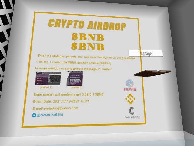 $BNB airdrop ing