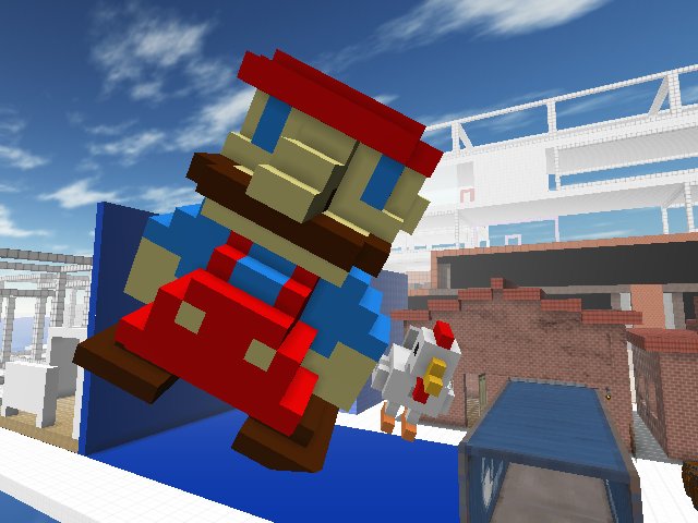 Mario now has a chicken xD