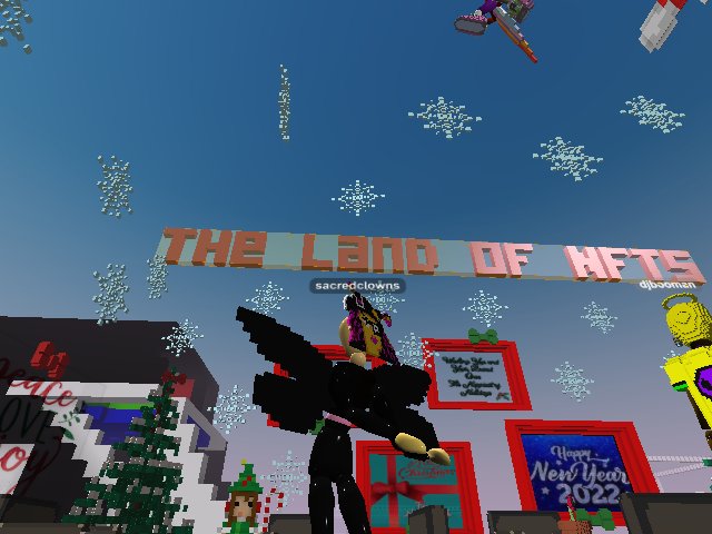 Come get down with The Land of NFTs and Neighborhood Jewelry"s A Very Metaverse Christnas Party.  Happening now with DJ Booman  Streaming Live.  We are giving away a ton of Wearables and Poaps!!!! Lets Gooooo