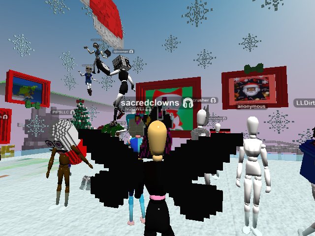 Party is getting lit join our discord win prizes. There is a maze underneath .the stairs on the second floor message sacred clowns secret sentence and win a voxel trophy. contests going in discord and