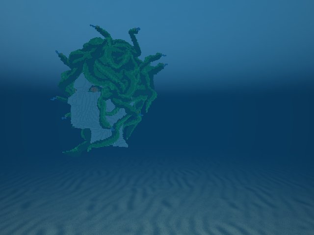Hiding medusa in the sea coz my neighbor fear it  - . -
