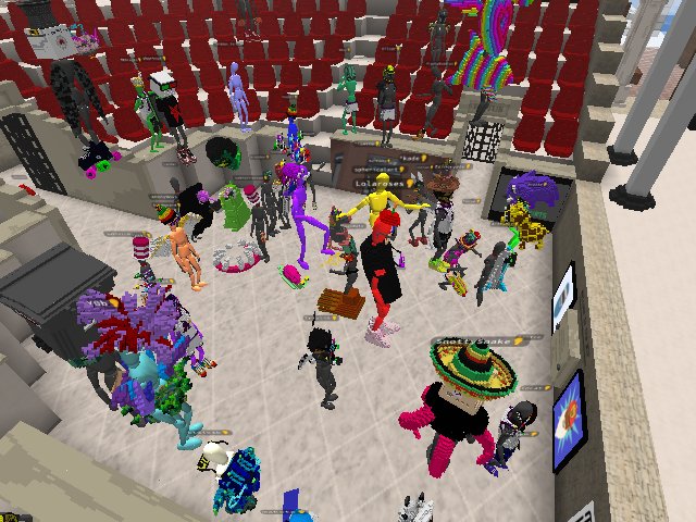 A bunch of empty avatars, as everybody jumped to DCL xD