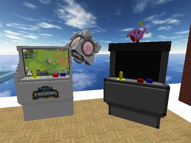 Custom decoration for the Gaming Arcade! - Respect to the voxel artists who make much complexer stuff. Haven't dared to get into megavoxels yet.