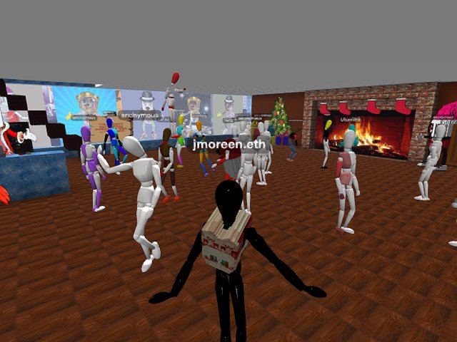 Partying at our hangout in Crypto Pills Club...