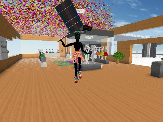 Chloethedev getting her colors on at The Loft.