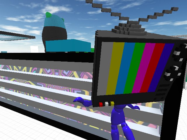 close up of TV Head