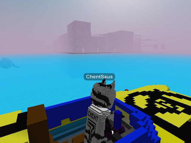 Driving a boat.