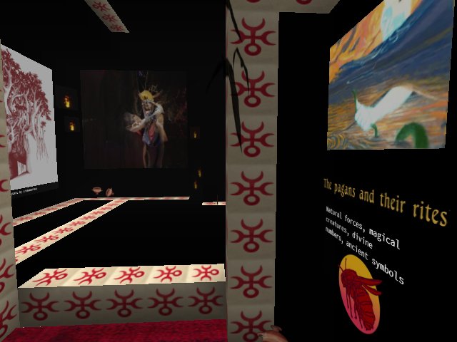 'The pagans and their rites', view to the first room
