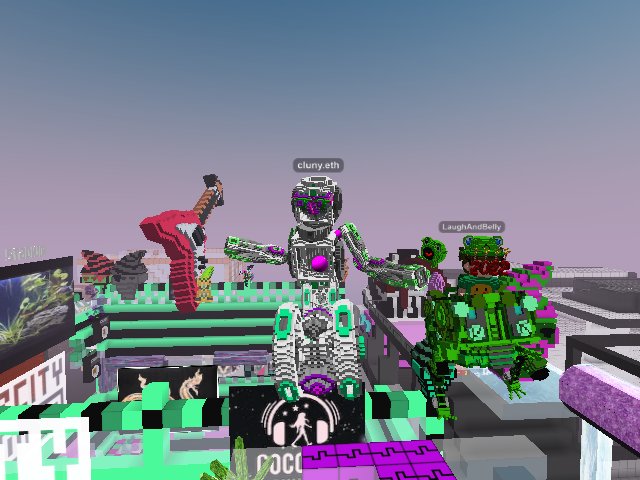 probably the coolest dressed couple out there LOL laughandbelly killing it with the frog mecha wearable