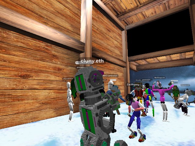 pizza and frosty bowls and a mad dance party in the metaverse