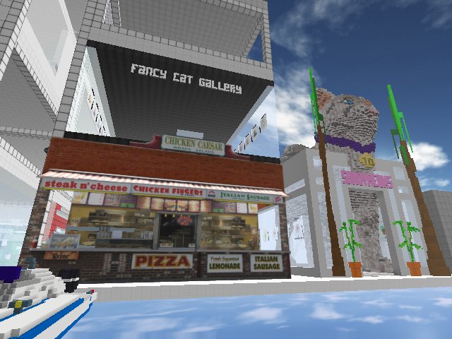 My neighbor's restaurant always makes me so hungry! :P nom nom nom slice of pizza pleeeease with some fresh lemonade! :D