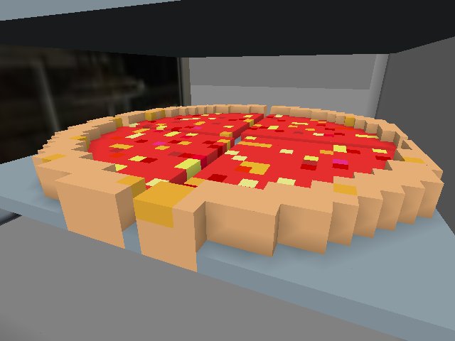 mmmmm pizza in the oven! haha