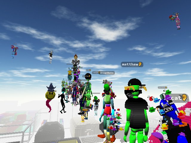 Lining up for a photoshoot. Community at its best!