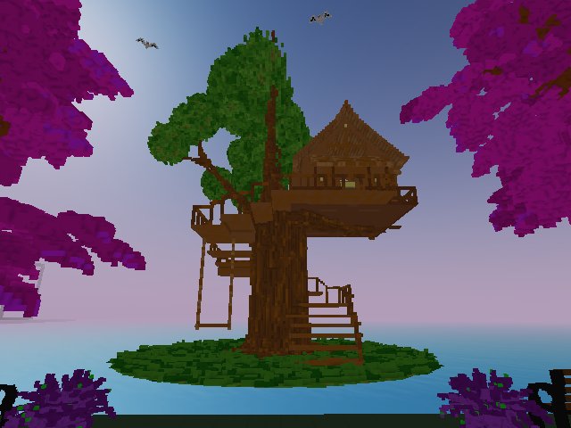 Island Treehouse by @Loie__art