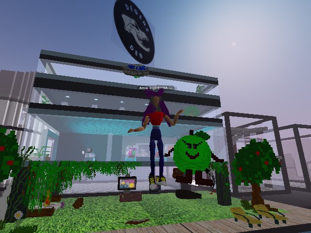 Amazing devya and her pet green apple, loving the new Degenz Den