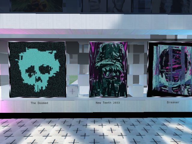 Playing with lights at #MoCAmuseum @XCOPYART @cryptovoxels #cryptoart