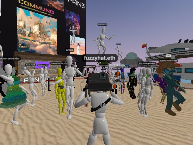 Dancing at the imnotArt Beach Club for the Communi3 Members party!