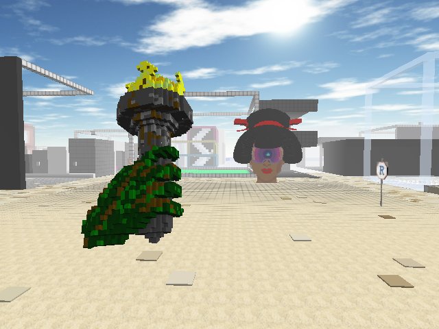 #BurningVoxels / #BlackVoxDesert / @cryptovoxels
