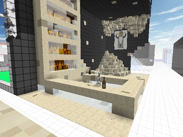 Looks like #BurningVoxels has it's own bar!!! / #BlackVoxDesert