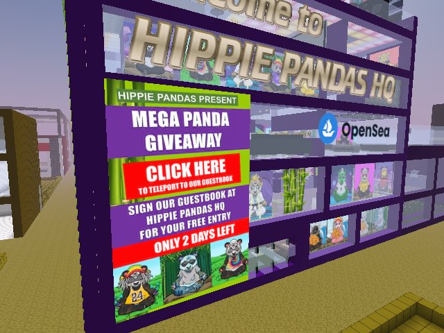 MEGA PANDA GIVEAWAY ENDING SOON - Sign our Guestbook to enter, 3 winners drawn in 2 days.