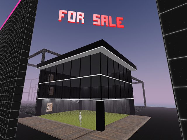 Interesting build by the Syndicate DAO: no blocks used. Having recently acquired building rights on a parcel, I am exploring the mechanics of how features and blocks interact in the "real" environment. This is a tremendous example. Note the "glass", lighting features, functioning elevator buttons. I am inspired by the ground floor area. Check it out
