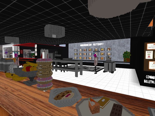 Serving up treats with 4EverKurious and ... ?? Talk about a showcase of what is possible here in CryptoVoxels. They've got the Midas touch :)