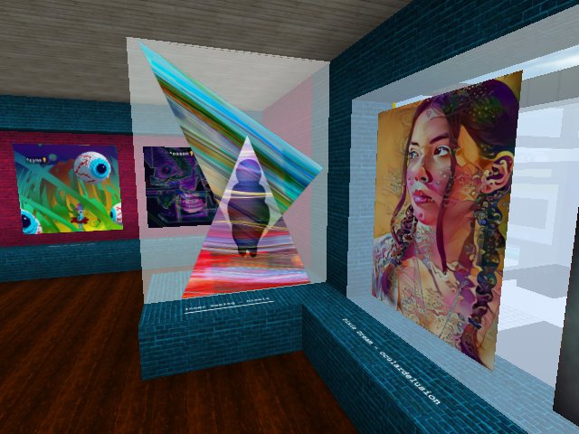 Our litter corner of SHE ART - me, Gisele and y0b!