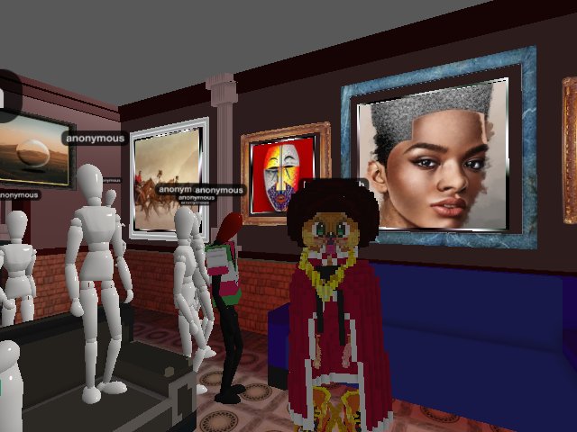 Enjoying an exclusive tour of the African Museum of the Metaverse for Black Meta Fest
