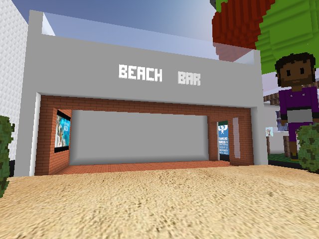 Chillin at the beach bar. Thinking about events we can host here.