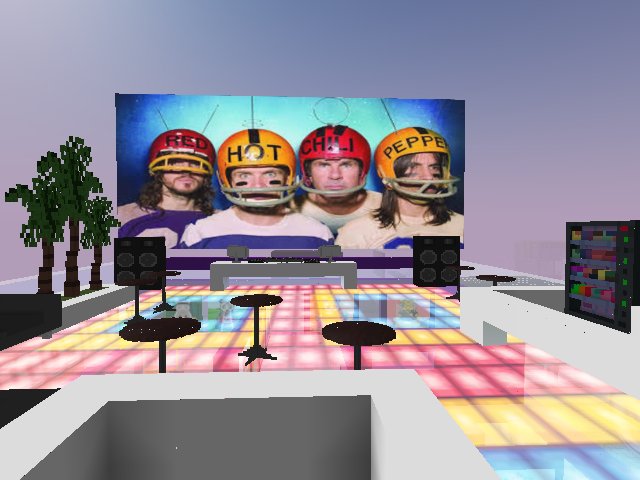 Apologies for the loud music! RHCP playing on the Big Screen. Meta-Dev @ work :)