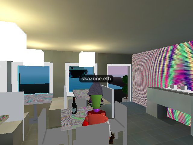 at the cafe at blockchain hotel