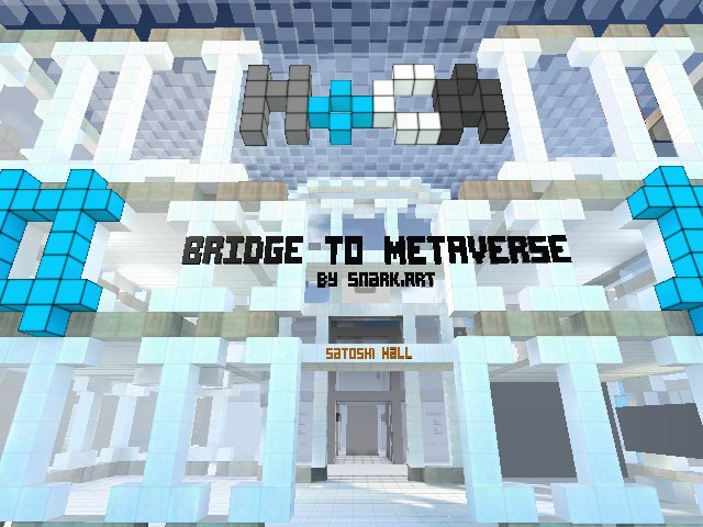 @museumcryptoart prepping to host "Bridge to Metaverse" exhibition/event by @snarkdotart in @cryptovoxels