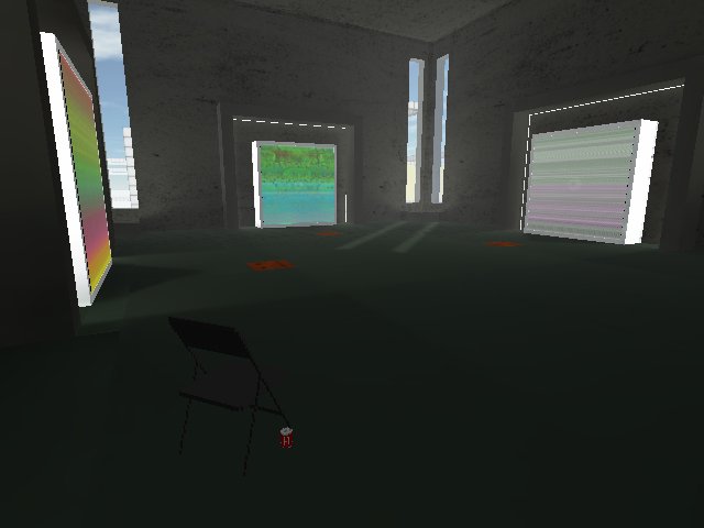 The guard is absent! The gallery is yours... Will you sit in the guard's chair and contemplate?