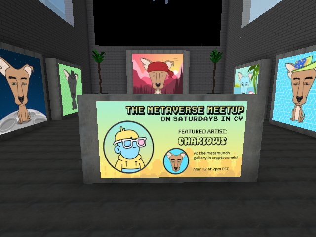 The Metaverse Meetup is starting now featuring CHARLOWS! Listen in on twitter spaces (@metamunch_eth)