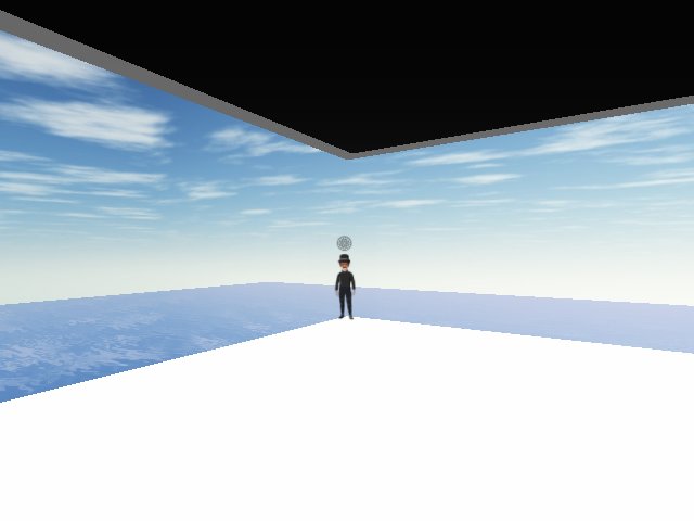 Synoptic in Decentraland's avatar is visiting Cryptovoxels