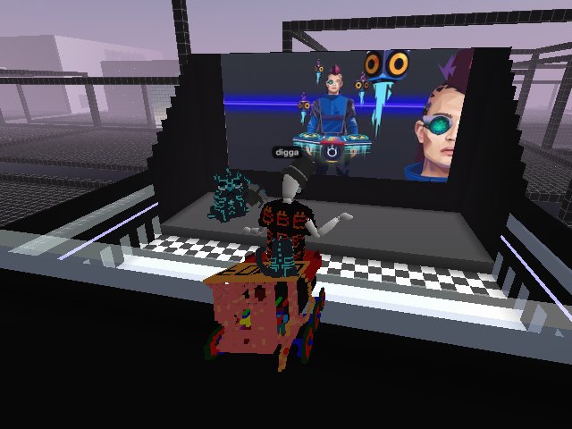 Working on a nice surrounding for my cyberbrokers dj.